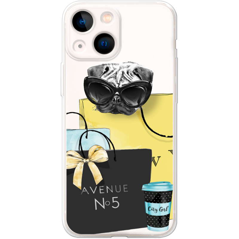 Прозрачный чехол BoxFace Apple iPhone 13 mini Fashion Pug