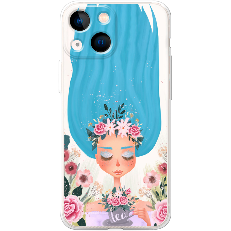 Прозрачный чехол BoxFace Apple iPhone 13 mini Blue Hair