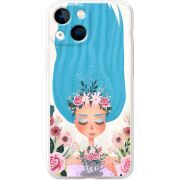 Прозрачный чехол BoxFace Apple iPhone 13 mini Blue Hair