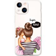 Прозрачный чехол BoxFace Apple iPhone 13 mini Super Mama and Daughter