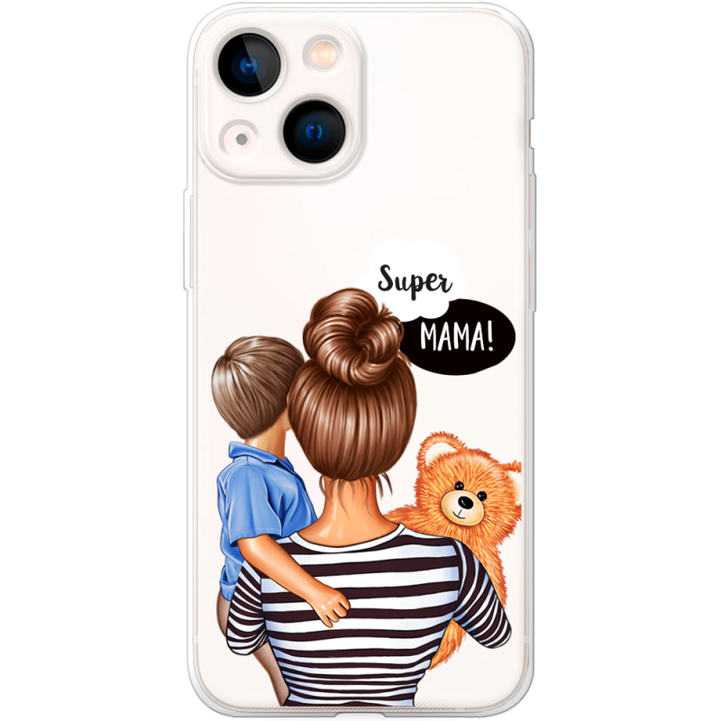 Прозрачный чехол BoxFace Apple iPhone 13 mini Super Mama and Son