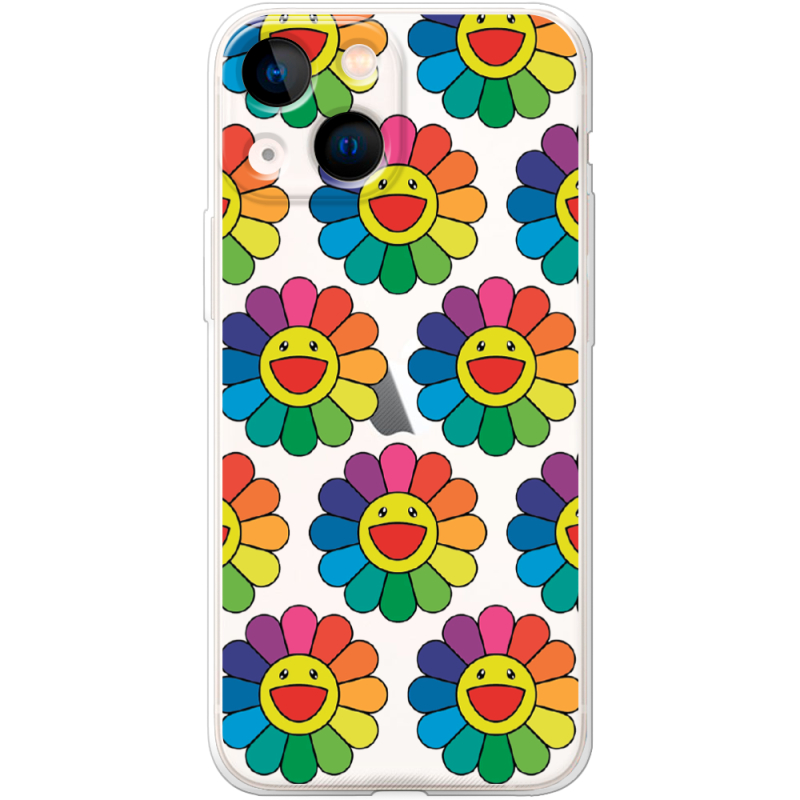 Прозрачный чехол BoxFace Apple iPhone 13 mini Hippie Flowers