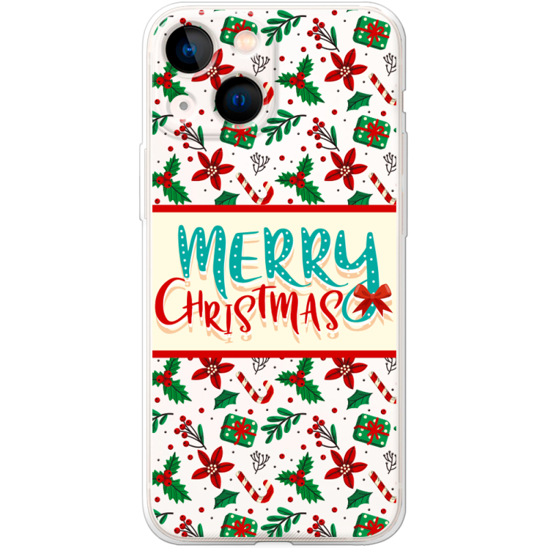 Прозрачный чехол BoxFace Apple iPhone 13 mini Vintage Christmas Pattern