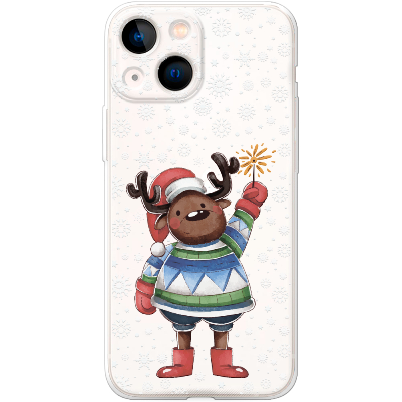 Прозрачный чехол BoxFace Apple iPhone 13 mini Christmas Deer with Snow