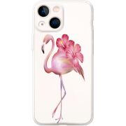 Прозрачный чехол BoxFace Apple iPhone 13 mini Floral Flamingo