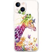 Прозрачный чехол BoxFace Apple iPhone 13 mini Colorful Giraffe