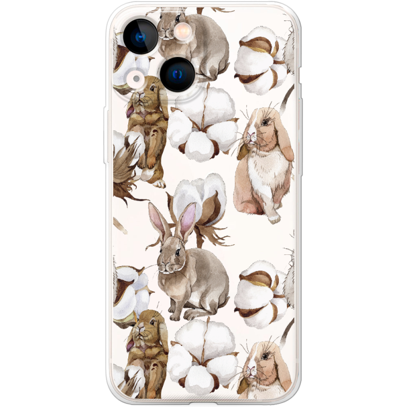 Прозрачный чехол BoxFace Apple iPhone 13 mini Cotton and Rabbits