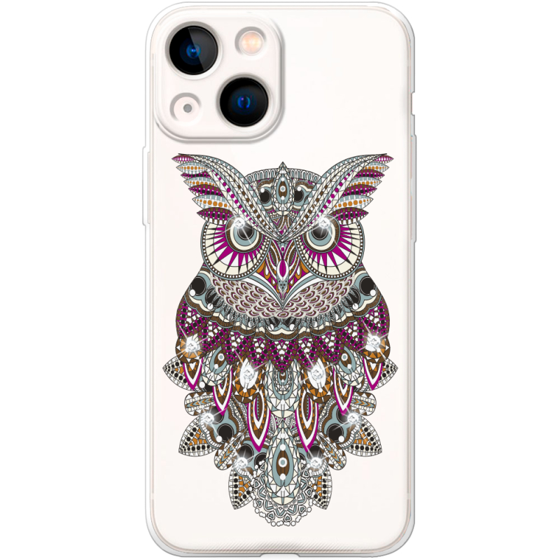 Чехол BoxFace со стразами Apple iPhone 13 mini Owl