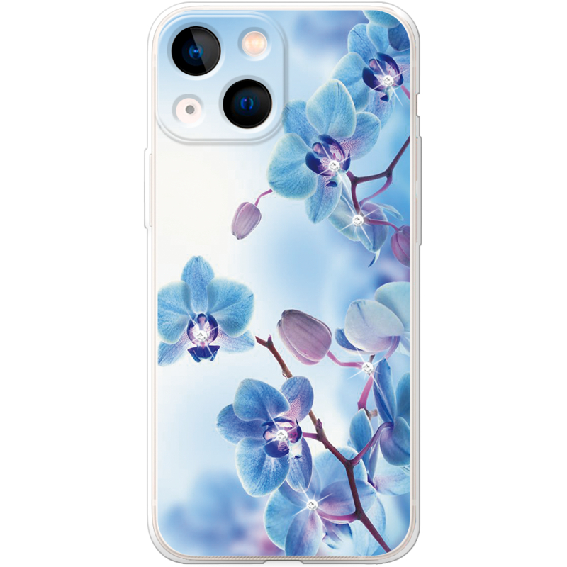 Чехол BoxFace со стразами Apple iPhone 13 mini Orchids