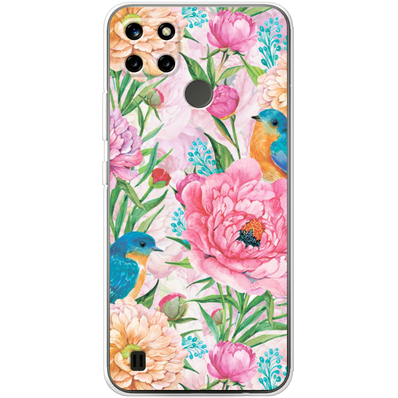 Чехол BoxFace Realme C25Y Birds in Flowers