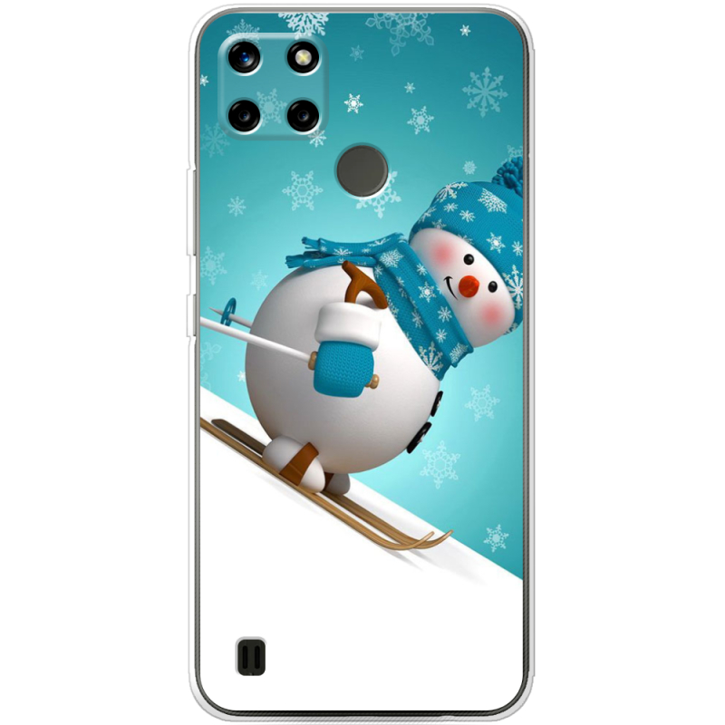 Чехол BoxFace Realme C25Y Skier Snowman