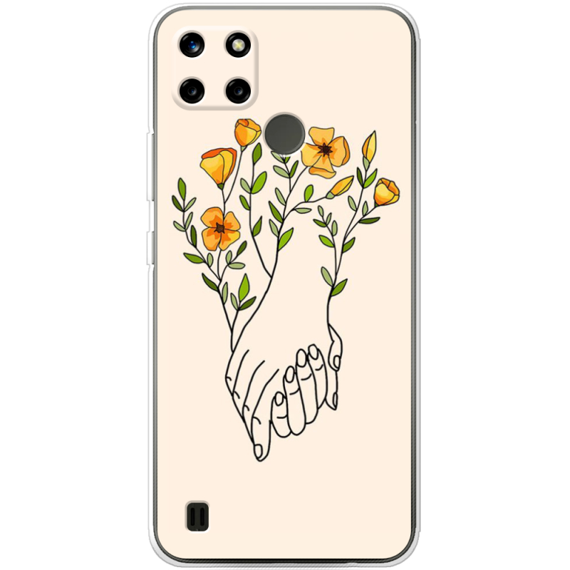 Чехол BoxFace Realme C25Y Flower Hands