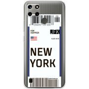 Прозрачный чехол BoxFace Realme C25Y Ticket New York