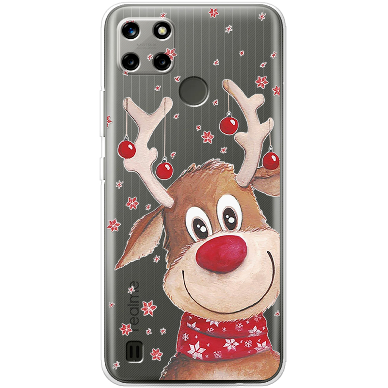 Прозрачный чехол BoxFace Realme C25Y Winter Deer