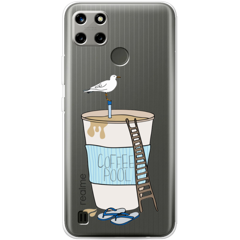 Прозрачный чехол BoxFace Realme C25Y Segull in Cofee Pool