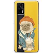 Прозрачный чехол BoxFace Realme GT 5G Dog Coffeeman