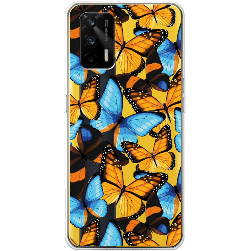 Прозрачный чехол BoxFace Realme GT 5G Butterfly Morpho