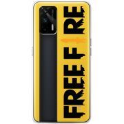 Прозрачный чехол BoxFace Realme GT 5G Free Fire Black Logo
