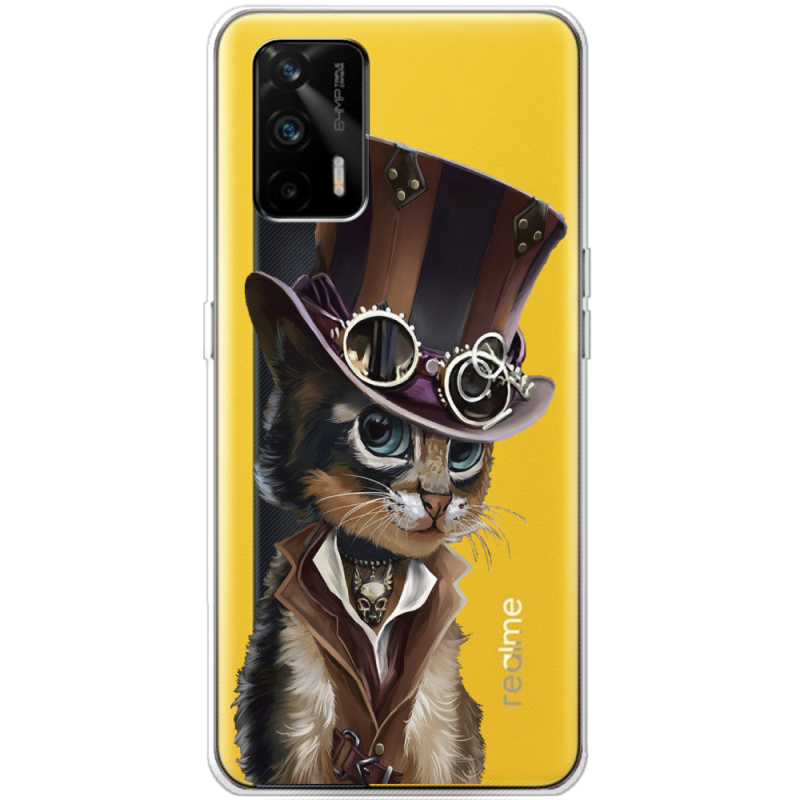 Прозрачный чехол BoxFace Realme GT 5G Steampunk Cat