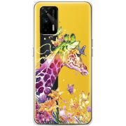 Прозрачный чехол BoxFace Realme GT 5G Colorful Giraffe
