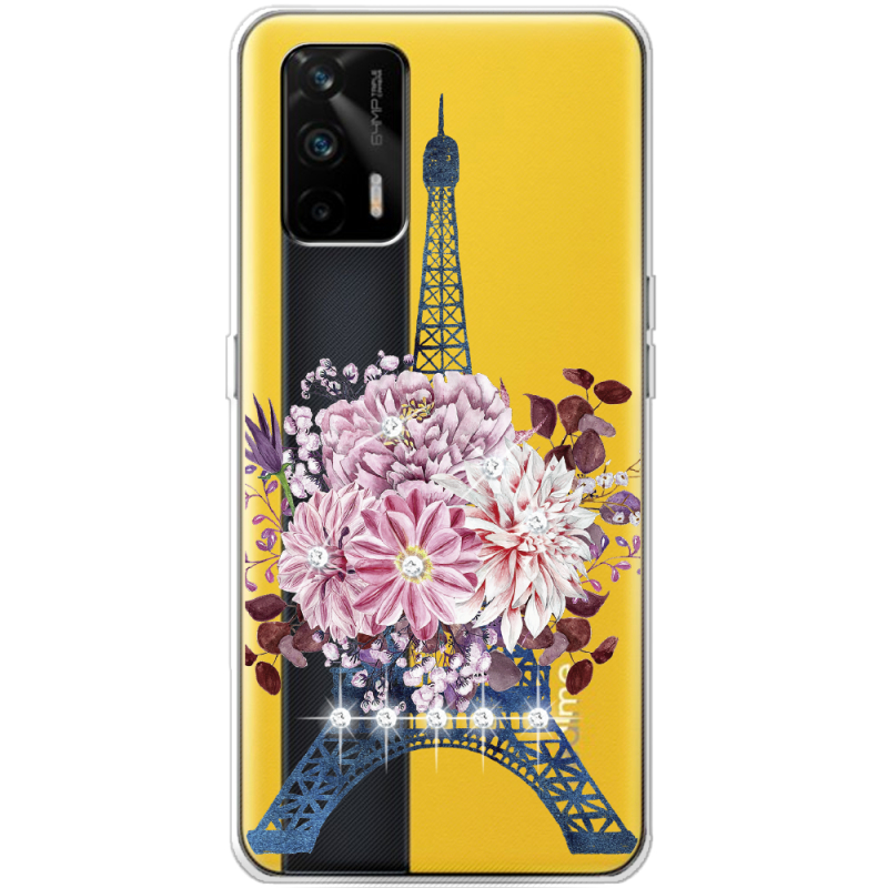 Чехол BoxFace со стразами Realme GT 5G Eiffel Tower