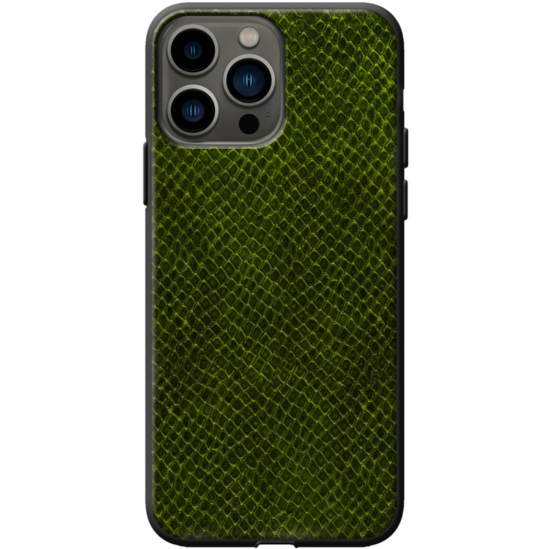 Кожаный чехол Boxface Apple iPhone 13 Pro Snake Forest Green