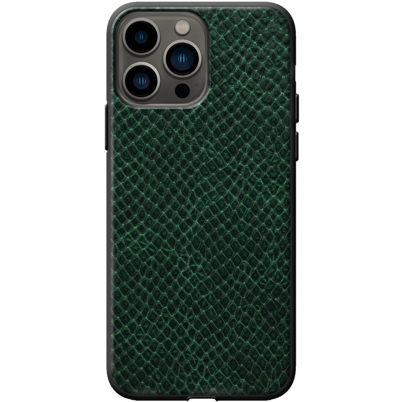 Кожаный чехол Boxface Apple iPhone 13 Pro Snake Emerald