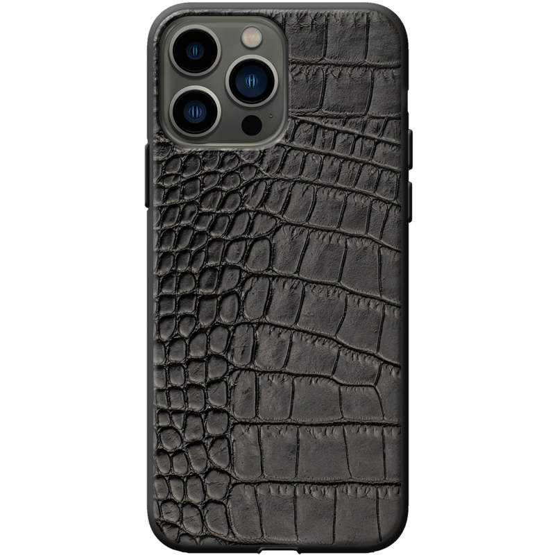 Кожаный чехол Boxface Apple iPhone 13 Pro Max Crocodile Black