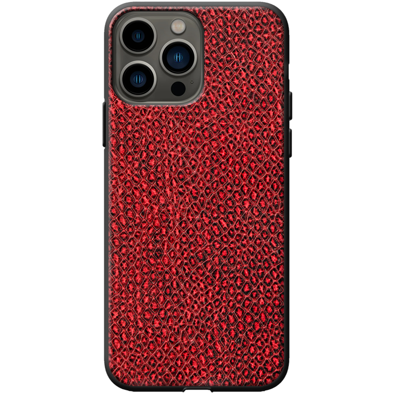 Кожаный чехол Boxface Apple iPhone 13 Pro Max Snake Red