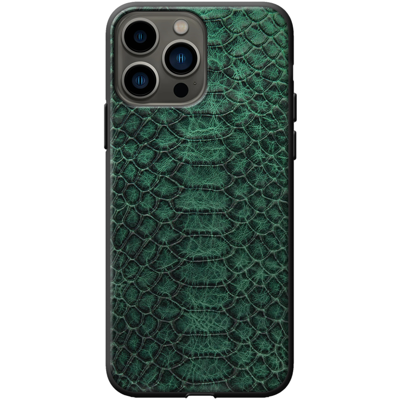 Кожаный чехол Boxface Apple iPhone 13 Pro Max Reptile Emerald