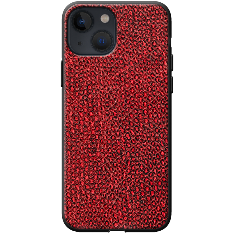 Кожаный чехол Boxface Apple iPhone 13 Snake Red