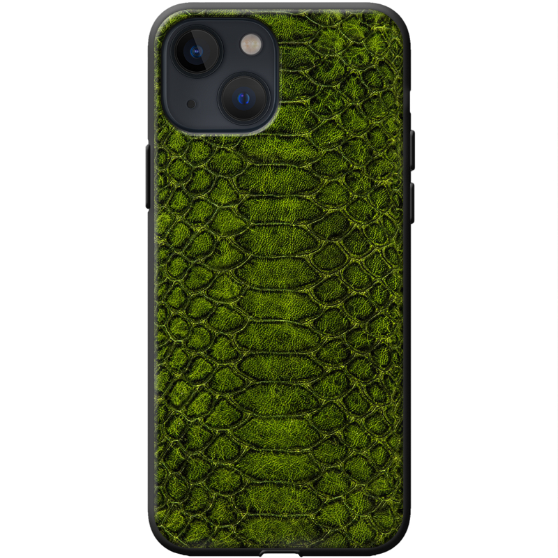 Кожаный чехол Boxface Apple iPhone 13 Reptile Forest Green