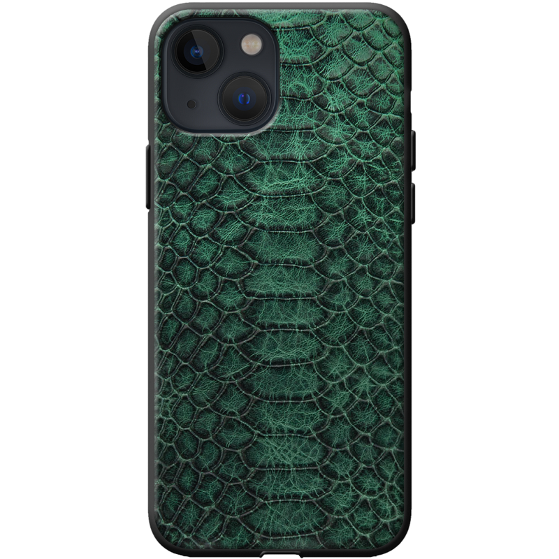 Кожаный чехол Boxface Apple iPhone 13 Reptile Emerald