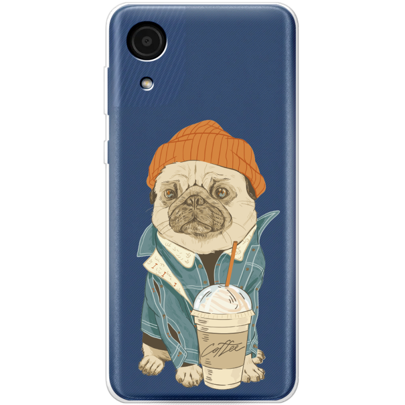 Прозрачный чехол BoxFace Samsung Galaxy A03 Core (A032F) Dog Coffeeman