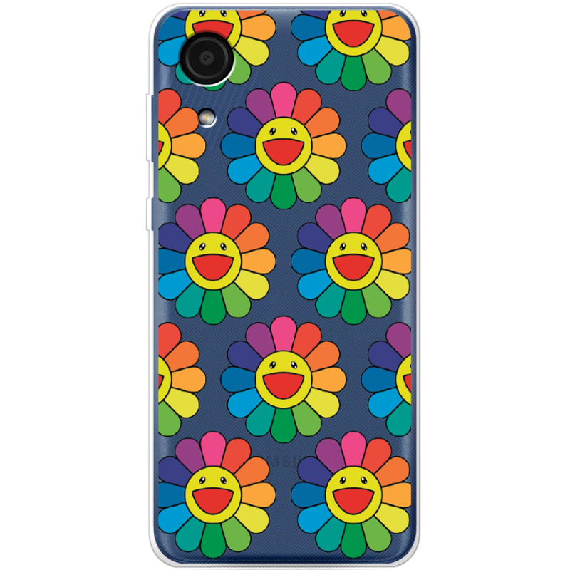 Прозрачный чехол BoxFace Samsung Galaxy A03 Core (A032F) Hippie Flowers