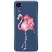 Прозрачный чехол BoxFace Samsung Galaxy A03 Core (A032F) Floral Flamingo