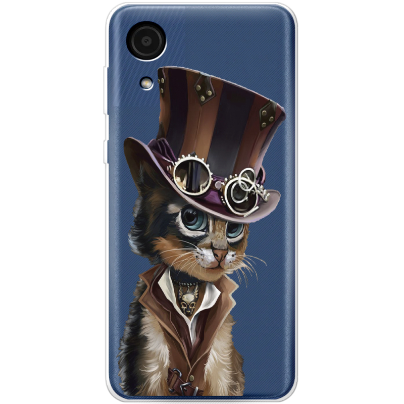 Прозрачный чехол BoxFace Samsung Galaxy A03 Core (A032F) Steampunk Cat