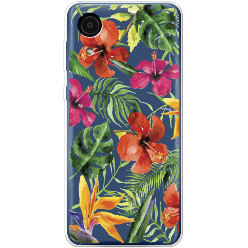 Прозрачный чехол BoxFace Samsung Galaxy A03 Core (A032F) Tropical Flowers