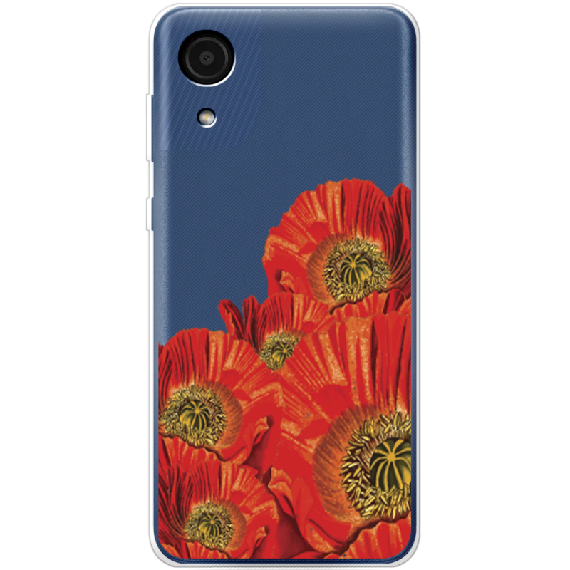 Прозрачный чехол BoxFace Samsung Galaxy A03 Core (A032F) Red Poppies