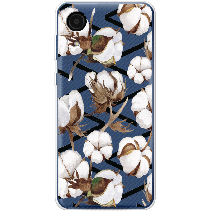 Прозрачный чехол BoxFace Samsung Galaxy A03 Core (A032F) Cotton flowers