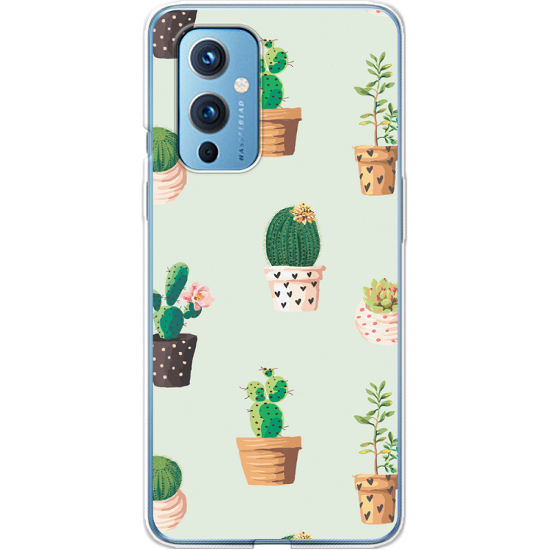 Чехол BoxFace OnePlus 9 L-green Cacti