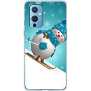 Чехол BoxFace OnePlus 9 Skier Snowman