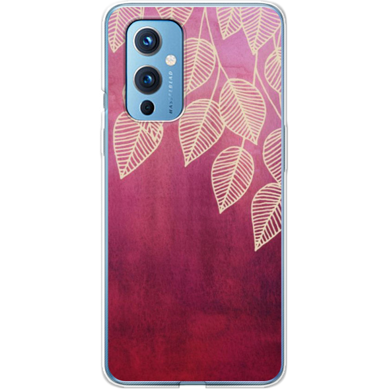 Чехол BoxFace OnePlus 9 Gold Leaves