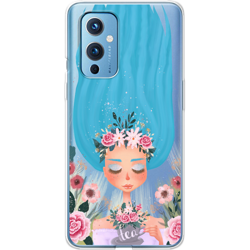 Прозрачный чехол BoxFace OnePlus 9 Blue Hair