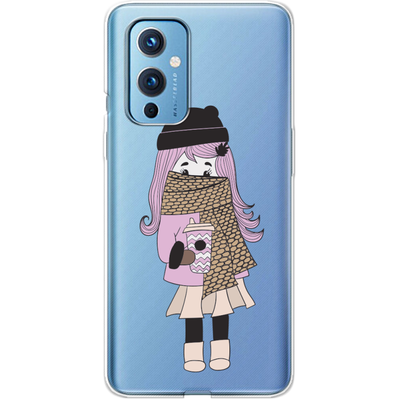 Прозрачный чехол BoxFace OnePlus 9 Winter Morning Girl