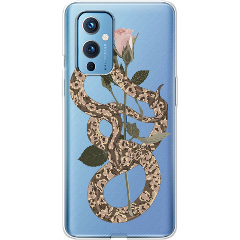 Прозрачный чехол BoxFace OnePlus 9 Glamor Snake