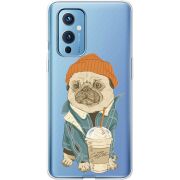 Прозрачный чехол BoxFace OnePlus 9 Dog Coffeeman