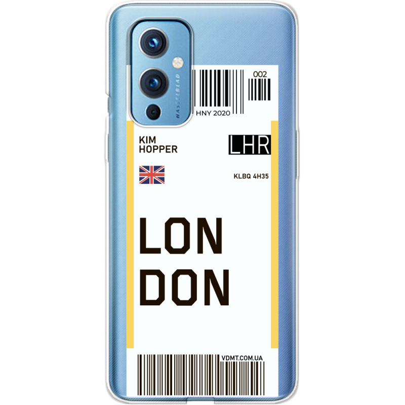 Прозрачный чехол BoxFace OnePlus 9 Ticket London