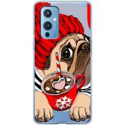 Прозрачный чехол BoxFace OnePlus 9 Winter Puggy