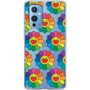 Прозрачный чехол BoxFace OnePlus 9 Hippie Flowers